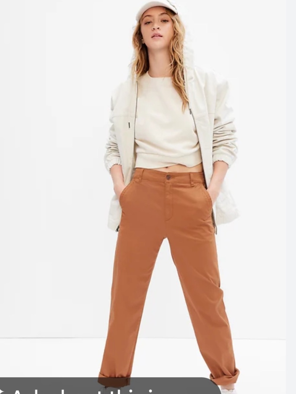 NWT Gap Girlfriend Khakis in a burnt orange Sz 12
